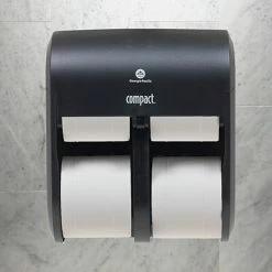Buy 😀 Toilet Paper Dispensers Compact® 4-Roll Quad Coreless Toilet Paper Dispenser By GP PRO, Black, 11.750” W X 6.900” D X 13.250” H (56744A) 🎉