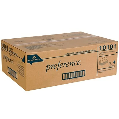 Brand new ๐ Georgia-Pacific Toilet Paper & Bath Tissue Preference 2-Ply Single Fold Interfold Toilet Paper, White, 400 Sheets/Pack, 60 Packs/Carton (10101) ๐ฅฐ - Image 7