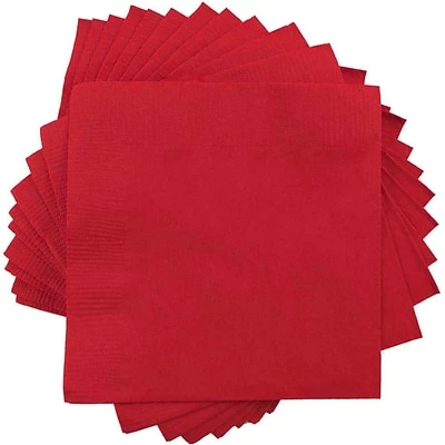 Outlet ๐ฅฐ Disposable Napkins JAM Paper Small Beverage Napkins, 2-Ply, Red, 40 Napkins/Pack (5255620729) โจ