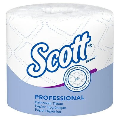 Budget ๐ฏ 2-Ply Toilet Paper Scott Essential Standard Toilet Paper, 2-Ply, White, 550 Sheets/Roll, 80 Rolls/Carton (04460) ๐
