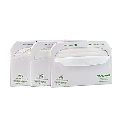 Promo βοΈ Alpine Industries Stainless Steel Brushed Half-Fold Toilet Seat Cover Dispenser With 3 Packs Toilet Seat Covers π€© - Image 4