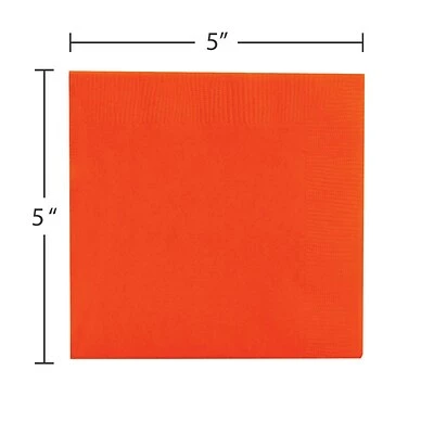 Wholesale ๐ Disposable Napkins JAM Paperยฎ Small Beverage Napkins, 5 X 5, Orange, 480/Box (5255620725b) โ๏ธ - Image 3
