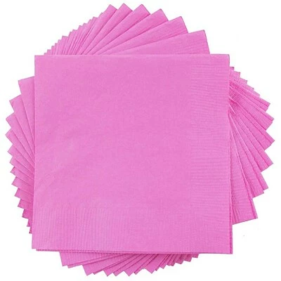 Outlet ๐ Disposable Napkins JAM Paper Beverage Napkin, 2-ply, Fuchsia Pink, 40 Napkins/Pack (255621947) โ