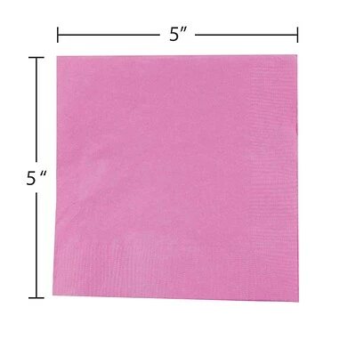 Outlet ๐ Disposable Napkins JAM Paper Beverage Napkin, 2-ply, Fuchsia Pink, 40 Napkins/Pack (255621947) โ - Image 3