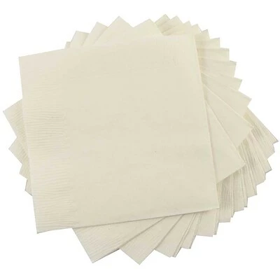 Promo 👍 Disposable Napkins JAM Paper® Medium Lunch Napkins, 6 1/2 X 6 1/2, Ivory, 480/Box (6255620722b) 🎁