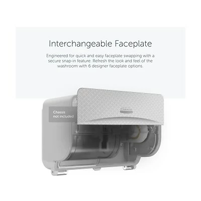 Promo 🌟 2-Ply Toilet Paper Kimberly-Clark Professional ICON Faceplate For Coreless Two-Roll Horizontal Toilet Paper Dispensers, Silver Mosaic (58762) ✨ - Image 3
