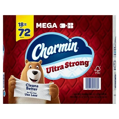 Best Sale ๐ 2-Ply Toilet Paper Charmin Ultra Strong Toilet Paper 18 Mega Rolls, 242 Sheets/Roll (01560/52084) ๐
