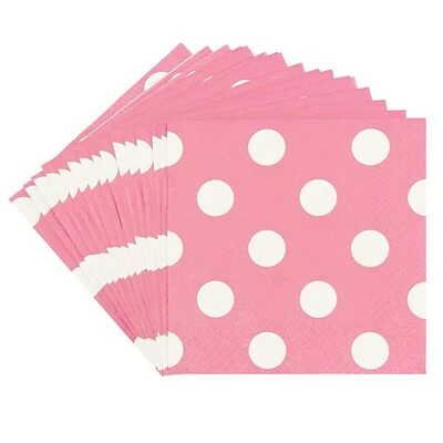 Top 10 ๐คฉ Disposable Napkins JAM PAPER Small Polka Dot Beverage Napkins, 5 X 5, Light Pink With Polka Dots, 16/Pack ๐