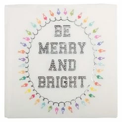 Coupon 🌟 Disposable Napkins JAM PAPER Holiday ❄ Christmas Cocktail Napkins, 4 3/4" X 4 3/4", White Merry Bright, 20/Pack 🔥