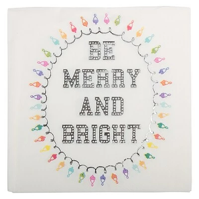 Coupon ๐ Disposable Napkins JAM PAPER Holiday โ Christmas Cocktail Napkins, 4 3/4" X 4 3/4", White Merry Bright, 20/Pack ๐ฅ