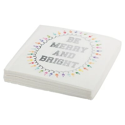 Coupon ๐ Disposable Napkins JAM PAPER Holiday โ Christmas Cocktail Napkins, 4 3/4" X 4 3/4", White Merry Bright, 20/Pack ๐ฅ - Image 2