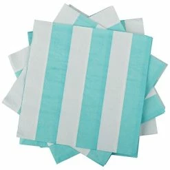Best reviews of ✨ Disposable Napkins JAM PAPER Medium Lunch Napkins, 6 1/2 X 6 1/2, Aqua Blue Stripe, 16/Pack 🥰