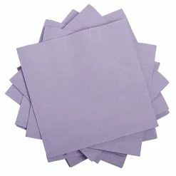 Discount ✔️ Disposable Napkins JAM PAPER Small Beverage Napkins, 5 X 5, Lavendar / Light Purple, 50/Pack ✔️
