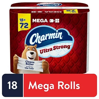 Best Sale ๐ 2-Ply Toilet Paper Charmin Ultra Strong Toilet Paper 18 Mega Rolls, 242 Sheets/Roll (01560/52084) ๐ - Image 2