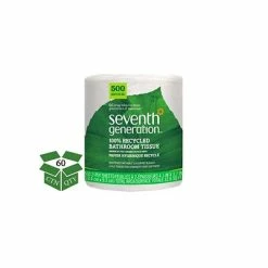 Top 10 🔔 2-Ply Toilet Paper Seventh Generation™ 100% Recycled Bathroom Tissue Rolls, 2-Ply, White, 500 Sheets/Jumbo Roll, 60 Rolls/Carton (137038) ⌛