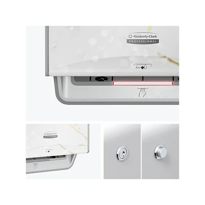 Best Pirce 😀 Hardwound Paper Towel Dispensers Kimberly-Clark Professional ICON Automatic Roll Towel Dispenser With Faceplate, Brushed Gray/Cherry Blossom (58730) 🧨 - Image 2