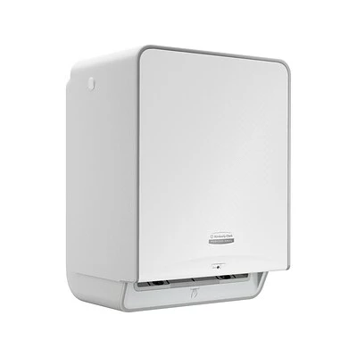 Top 10 ๐ Hardwound Paper Towel Dispensers Kimberly-Clark Professional ICON Automatic Roll Towel Dispenser With Faceplate, White Mosaic/Brushed Gray (58710) ๐