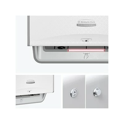 Top 10 ๐ Hardwound Paper Towel Dispensers Kimberly-Clark Professional ICON Automatic Roll Towel Dispenser With Faceplate, White Mosaic/Brushed Gray (58710) ๐ - Image 2