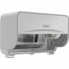 Discount 🧨 Toilet Paper Dispensers Kimberly-Clark Professional ICON Coreless 2-Roll Horizontal Toilet Paper Dispenser With Faceplate, Silver Mosaic (53698) 🎁