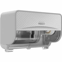 Discount 🧨 Toilet Paper Dispensers Kimberly-Clark Professional ICON Coreless 2-Roll Horizontal Toilet Paper Dispenser With Faceplate, Silver Mosaic (53698) 🎁