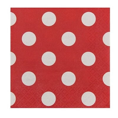 Coupon ✨ Disposable Napkins JAM Paper® Small Polka Dot Beverage Napkins, 5 X 5, Red, 16/Pack (298NAPre) ❤️ - Image 2