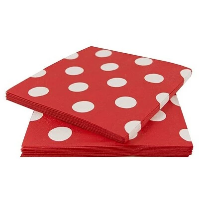 Coupon ✨ Disposable Napkins JAM Paper® Small Polka Dot Beverage Napkins, 5 X 5, Red, 16/Pack (298NAPre) ❤️ - Image 4