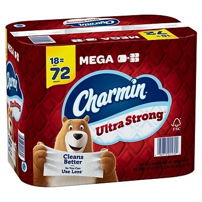 Best Sale ๐ 2-Ply Toilet Paper Charmin Ultra Strong Toilet Paper 18 Mega Rolls, 242 Sheets/Roll (01560/52084) ๐ - Image 4