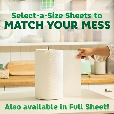 Promo ❤️ Kitchen Roll Paper Towels Bounty Select-A-Size Kitchen Rolls Paper Towel, 2-Ply, White, 74 Sheets/Roll, 12 Rolls/Carton (74795/65538) 🌟 - Image 6