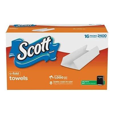 Budget ๐ Scott C-Fold Paper Towels, 1-ply, 150 Sheets/Pack, 16 Packs/Carton (45786) ๐ฅ - Image 3
