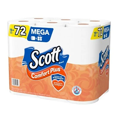Best Pirce โจ Bathroom Tissue Scott Comfort Plus Toilet Paper, 1-Ply, White, 462 Sheets/Roll, 18 Mega Rolls/Pack (49729) ๐ - Image 3