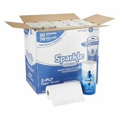 Hot Sale 🛒 Kitchen Roll Paper Towels Sparkle Professional Series Paper Towels, 2-ply, 70 Sheets/Roll, 30 Rolls/Pack (2717201) 🥰