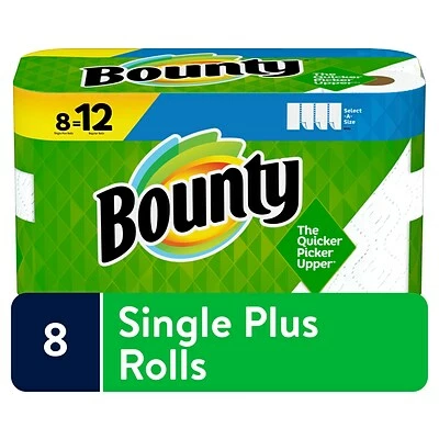 Deals ๐ Bounty Select-A-Size Kitchen Roll Paper Towels, 2-Ply, 74 Sheets/Roll, 8 Single Plus Rolls/Pack (74728) ๐คฉ - Image 2