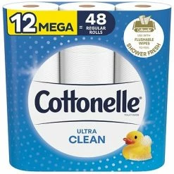 Discount 😀 Bathroom Tissue Cottonelle Ultra CleanCare 1-Ply Standard Toilet Paper, 312 Sheets/Roll, 12 Rolls/Case (47804) 😀