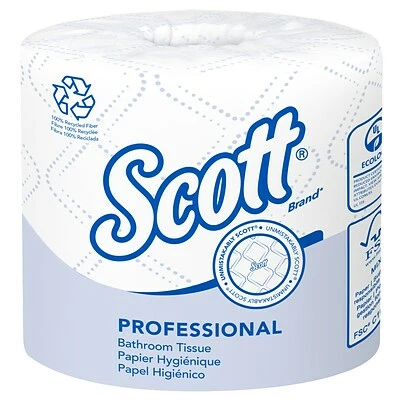 Buy ⭐ 2-Ply Toilet Paper Scott Essential Recycled Toilet Paper, 2-Ply, White, 473 Sheets/Roll, 80 Rolls/Carton (13217) 😀