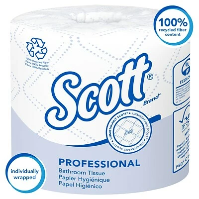 Buy ⭐ 2-Ply Toilet Paper Scott Essential Recycled Toilet Paper, 2-Ply, White, 473 Sheets/Roll, 80 Rolls/Carton (13217) 😀 - Image 4