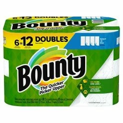 New 🥰 Kitchen Roll Paper Towels Bounty Select-A-Size Kitchen Rolls Paper Towels, 2-Ply, 98 Sheets/Roll, 6 Double Rolls/Carton (74801/95054) 🥰