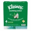 Best Sale 🌟 2-Ply Facial Tissue Kleenex Lotion Facial Tissue, 3-Ply, 60 Sheets/Box, 4 Boxes/Pack (25834) ✔️