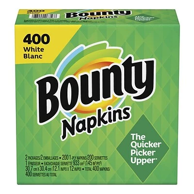 Flash Sale โญ Disposable Napkins Bounty Quilted Lunch Napkin, 1-ply, White, 400 Napkins/Pack (06356) ๐