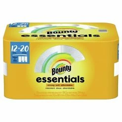 Cheap 👏 Bounty Essentials Select-A-Size Paper Towels, 2-ply, 104 Sheets/Roll, 12 Rolls/Pack (74647) ✔️