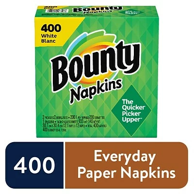 Flash Sale โญ Disposable Napkins Bounty Quilted Lunch Napkin, 1-ply, White, 400 Napkins/Pack (06356) ๐ - Image 2