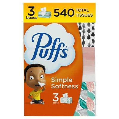 Discount ๐งจ 2-Ply Facial Tissue Puffs Basic Facial Tissue, 2-ply, 180 Tissues/Box, 3 Boxes/Pack (87615) ๐ - Image 2