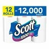 Outlet 🧨 1-Ply Toilet Paper Scott 1-Ply Standard Toilet Paper, White, 1000 Sheets/Roll, 12 Rolls/Case (10060) 😀