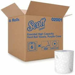 Best deal ⌛ Scott Essential Recycled Hardwound Paper Towels, 1-ply, 950 Ft./Roll, 6 Rolls/Carton (02001) 🤩