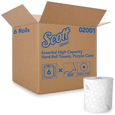 Best deal ⌛ Scott Essential Recycled Hardwound Paper Towels, 1-ply, 950 Ft./Roll, 6 Rolls/Carton (02001) 🤩
