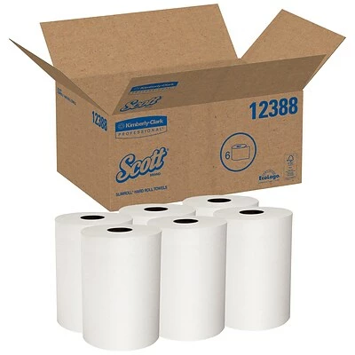 Cheap ๐ฅฐ Scott SLIMROLL Recycled Hardwound Paper Towels, 1-ply, 580 Ft./Roll, 6 Rolls/Carton (12388) ๐ - Image 2
