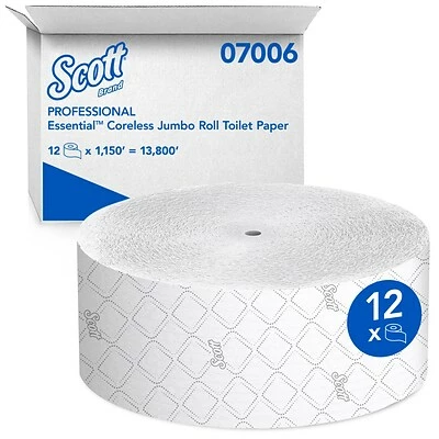 Best reviews of 😉 2-Ply Toilet Paper Scott Essential JRT Coreless Toilet Paper, 2-Ply, White, 12 Rolls/Carton (07006) 🔔 - Image 2