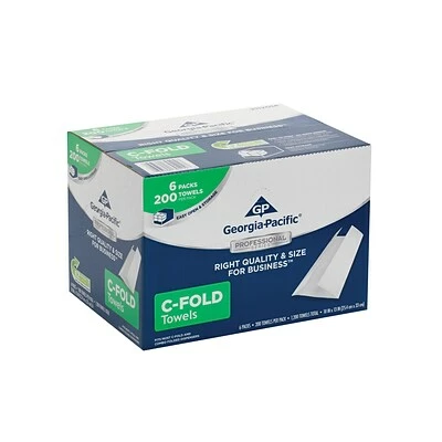Buy 🧨 Georgia-Pacific Professional Series C-Fold Paper Towels, 1-ply, 200 Sheets/Pack, 6 Packs/Carton (2112014) 🤩 - Image 6