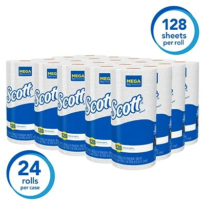 Best deal π Kitchen Roll Paper Towels Scott Recycled Paper Towels, 1-ply, 128 Sheets/Roll, 20 Rolls/Pack (41482) β¨ - Image 3