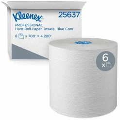 Brand new 🎁 Kleenex Professional Recycled Hardwound Paper Towels, 1-ply, 700 Ft./Roll, 6 Rolls/Carton (25637) 🤩